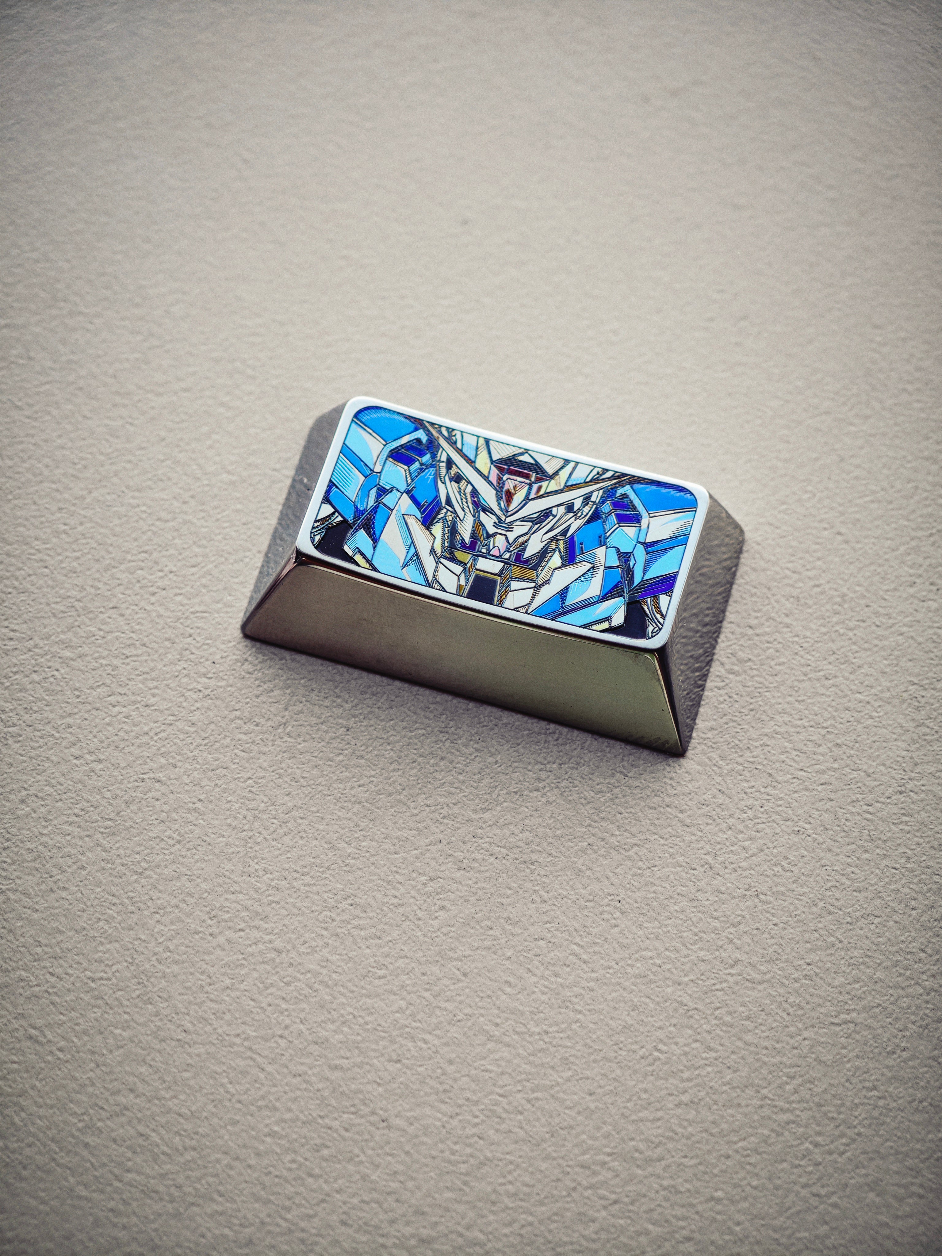 Titanium alloy personalized keycap, 1.75U GUNDAM 00, metal decorative keycap