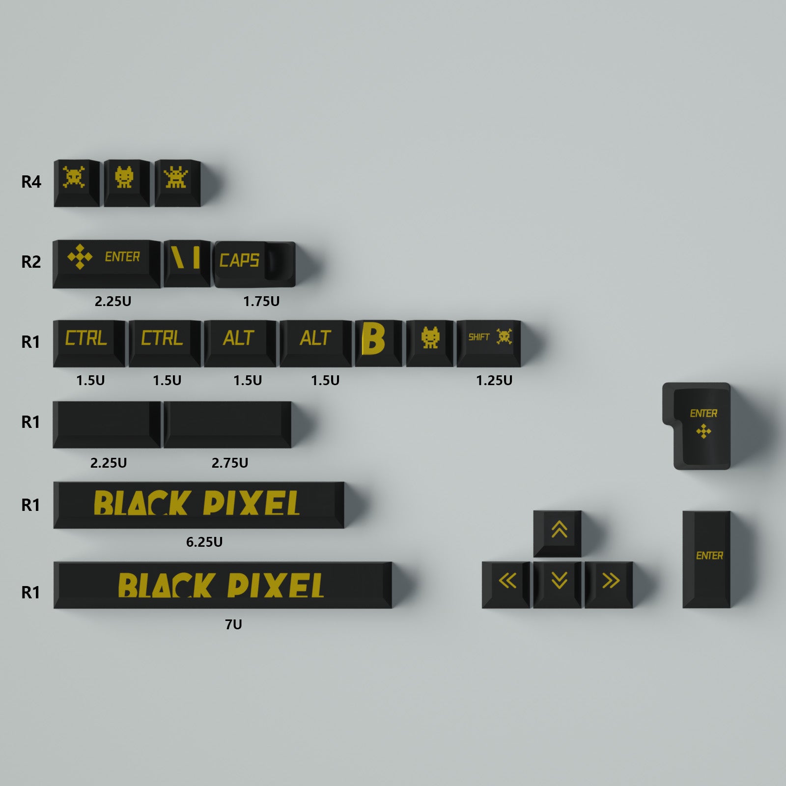 Large font mechanical keyboard keycaps complete set PBT thermal sublimation cherry factory height