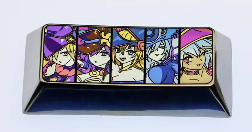 Yu-Gi-Oh! 2.25U+2U titanium alloy personalized keycaps, metal decorative keycaps, customized keycaps for mechanical keyboards