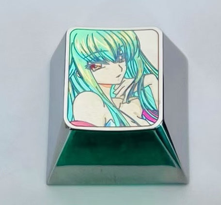 CODE GEASS Lelouch of the Rebellion, C.C titanium alloy colored keycaps, personalized keycaps, keyboard decorative keycaps
