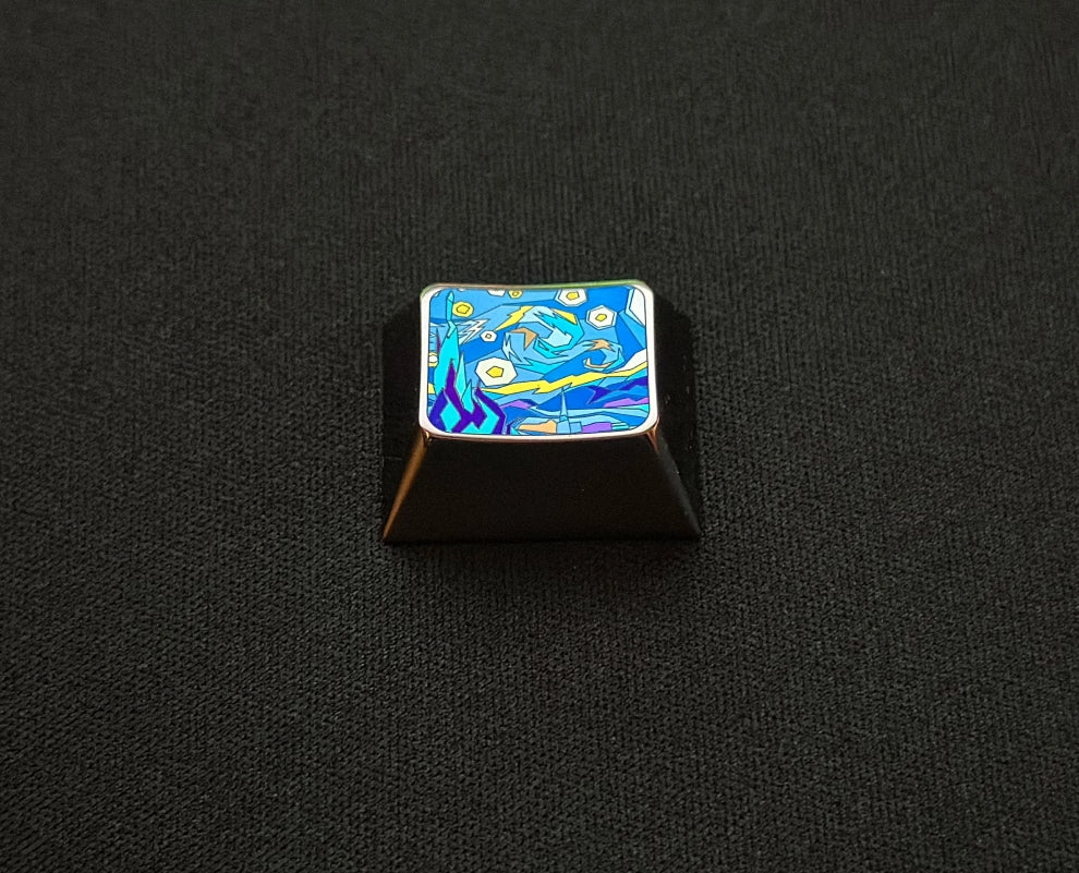 World renowned paintings, geometric paintings, colored titanium keycaps, personalized keycaps