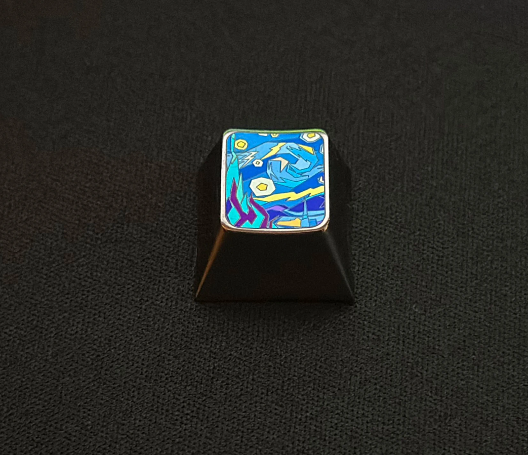 World renowned paintings, geometric paintings, colored titanium keycaps, personalized keycaps