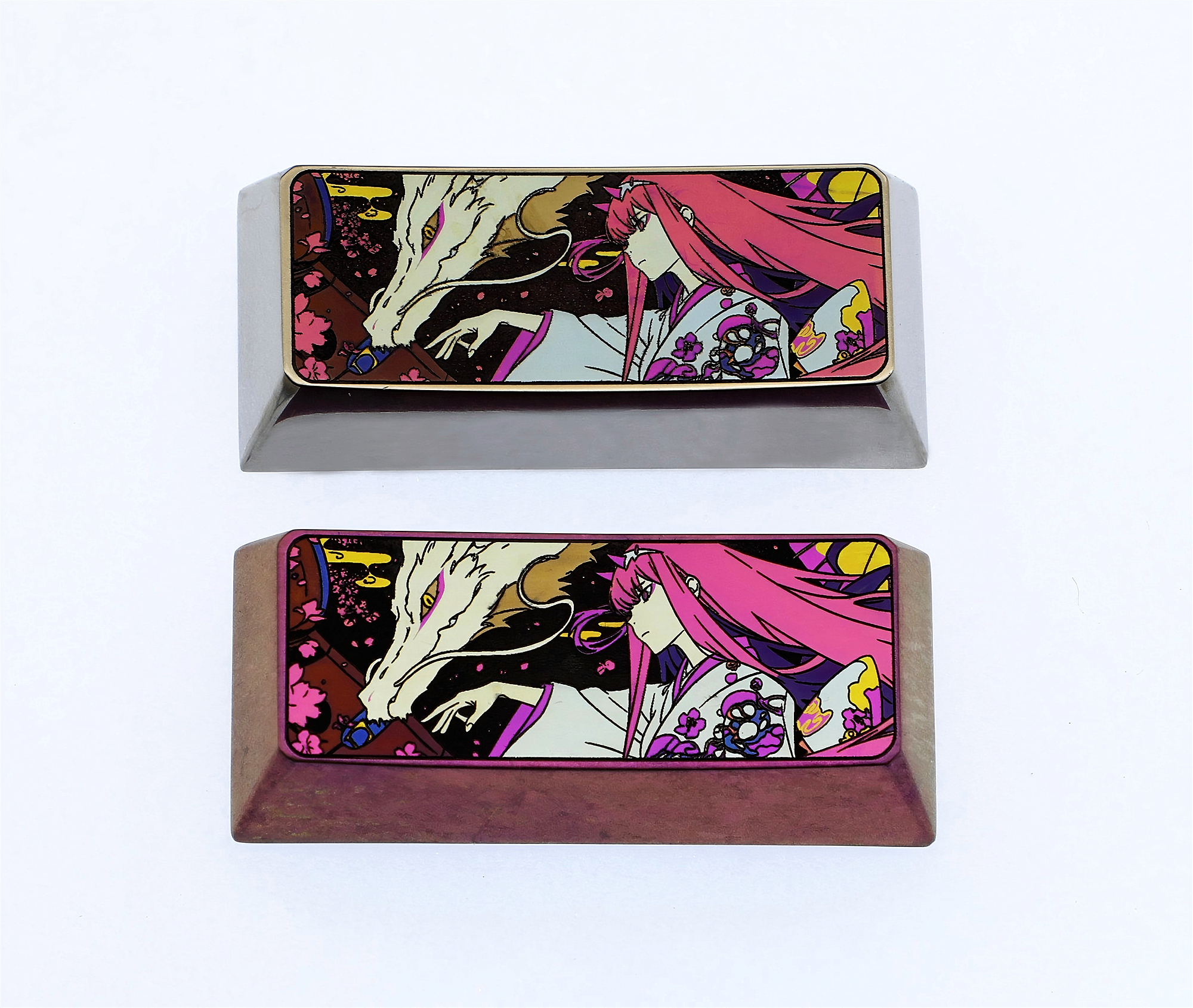 DARLING in the FRANXX, Zero Two, 2.25U enter titanium alloy carved metal personalized keycaps, decorative keycaps