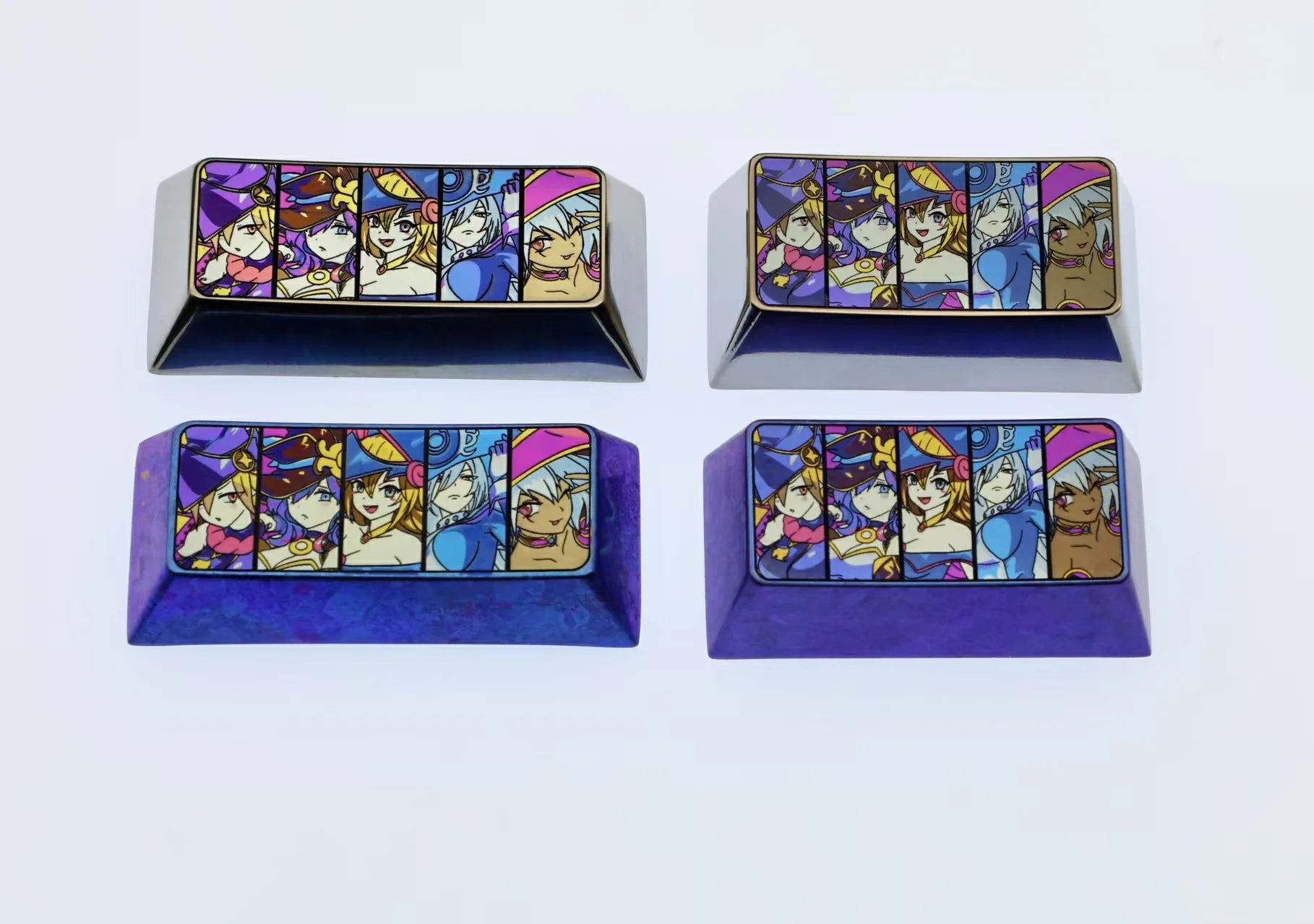 Yu-Gi-Oh! 2.25U+2U titanium alloy personalized keycaps, metal decorative keycaps, customized keycaps for mechanical keyboards