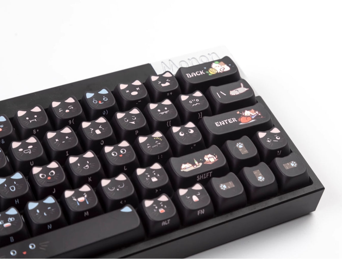 Black kitten keycap cute Cat&