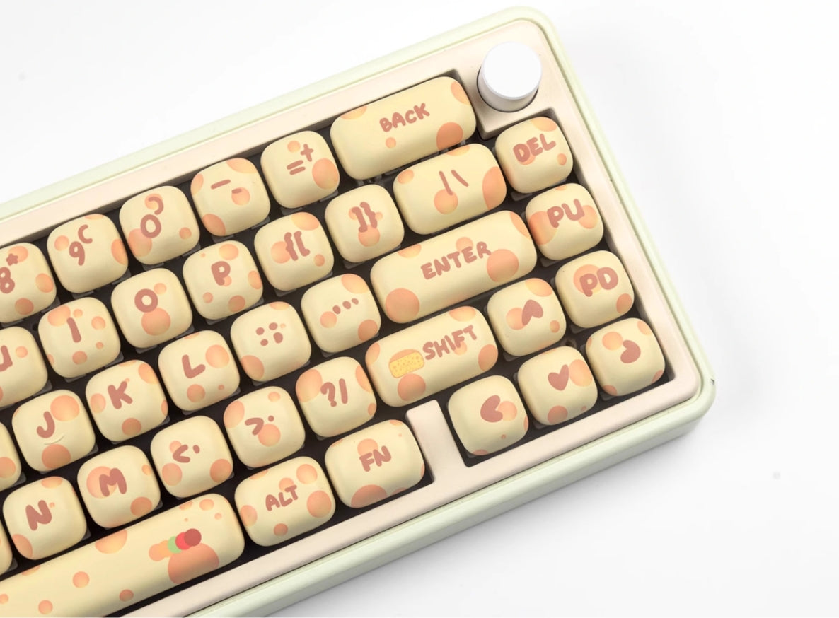 Cheese keycaps MOG round heat sublimation personalized set keycaps