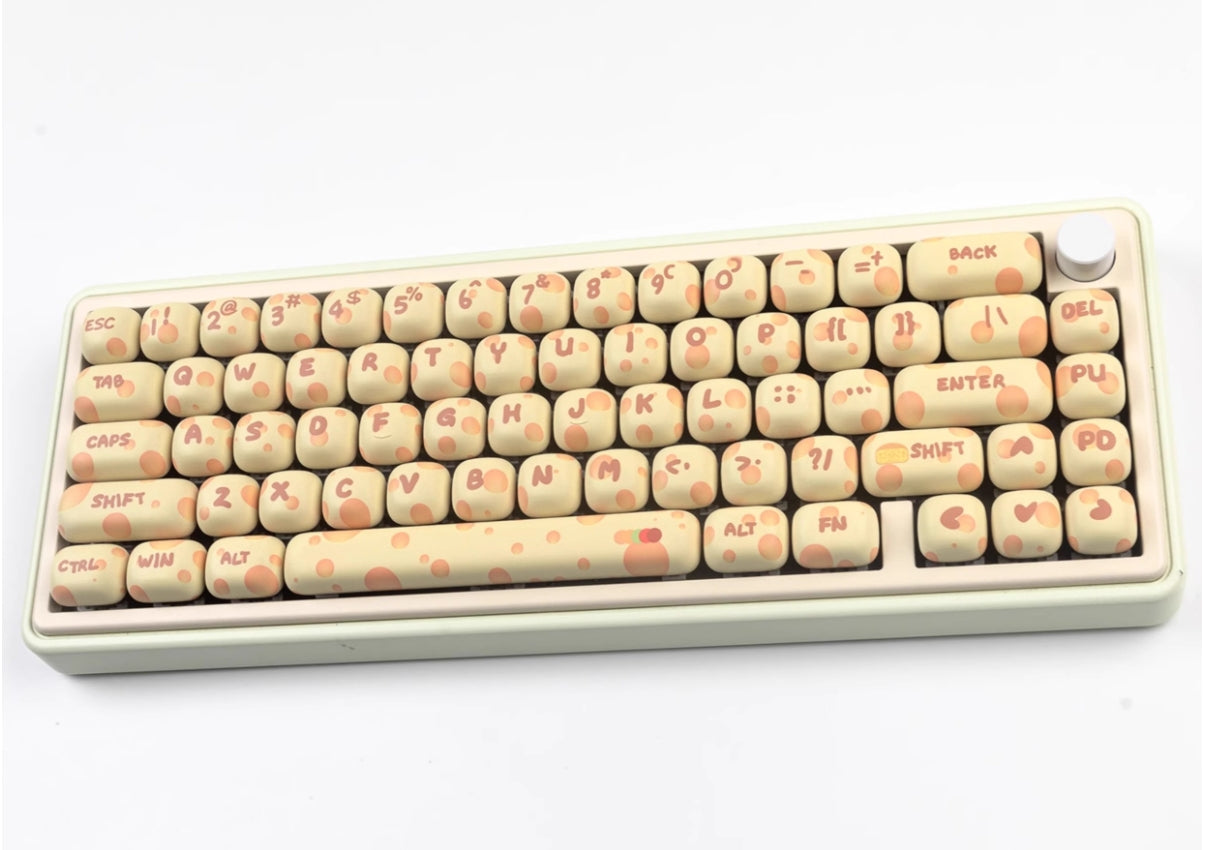Cheese keycaps MOG round heat sublimation personalized set keycaps