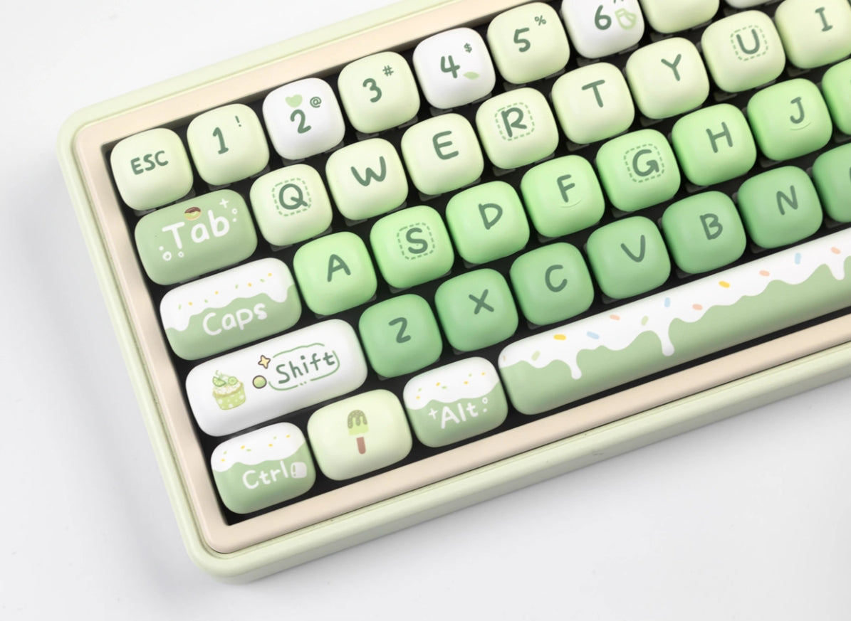 Summer Dessert House MOG Round Heat Sublimation Personalized Set Keycaps