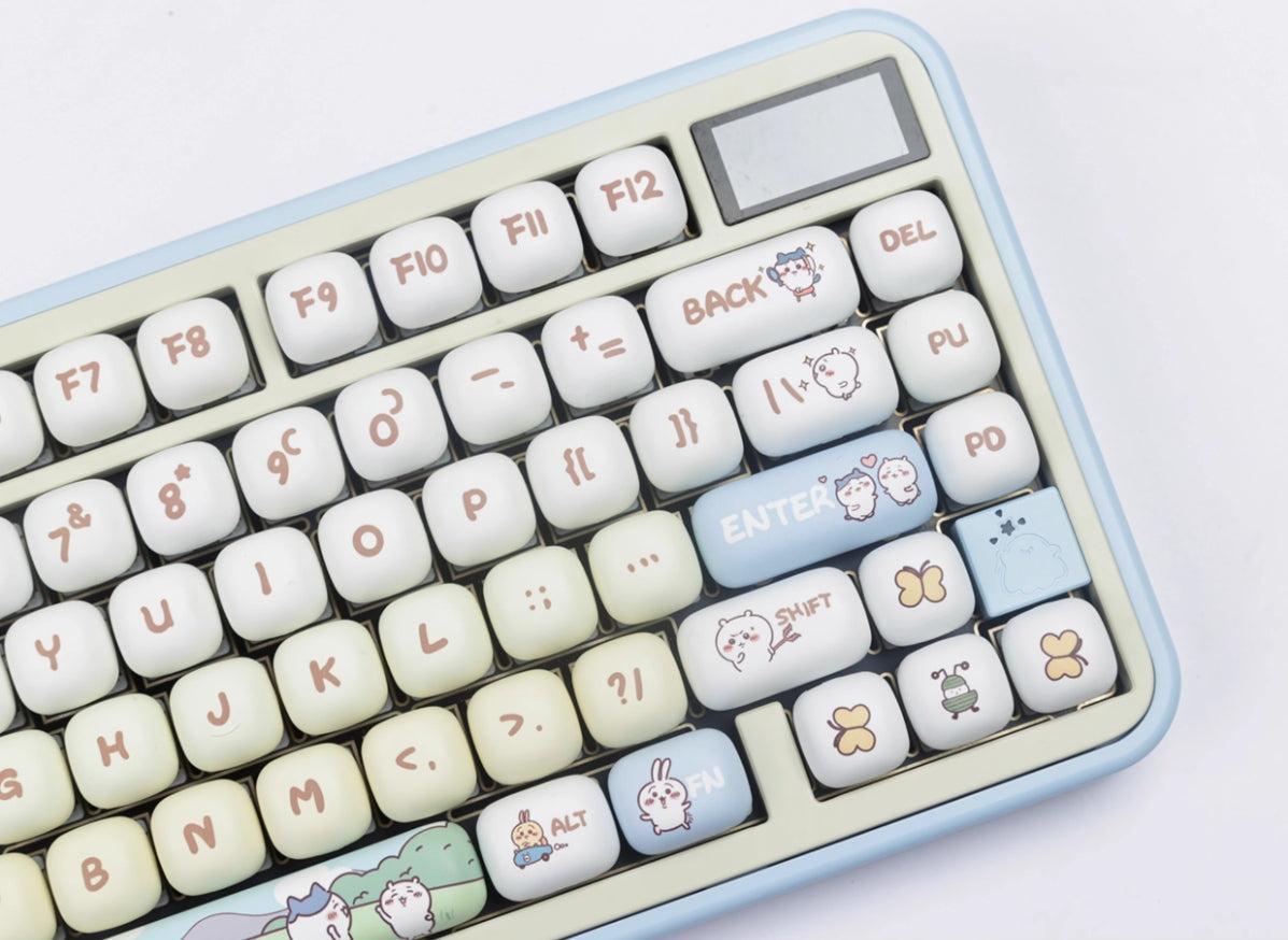 Chiikawa Theme MOG Round Heat Sublimation Personalized Set Keycaps