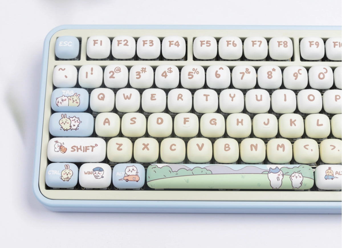 Chiikawa Theme MOG Round Heat Sublimation Personalized Set Keycaps