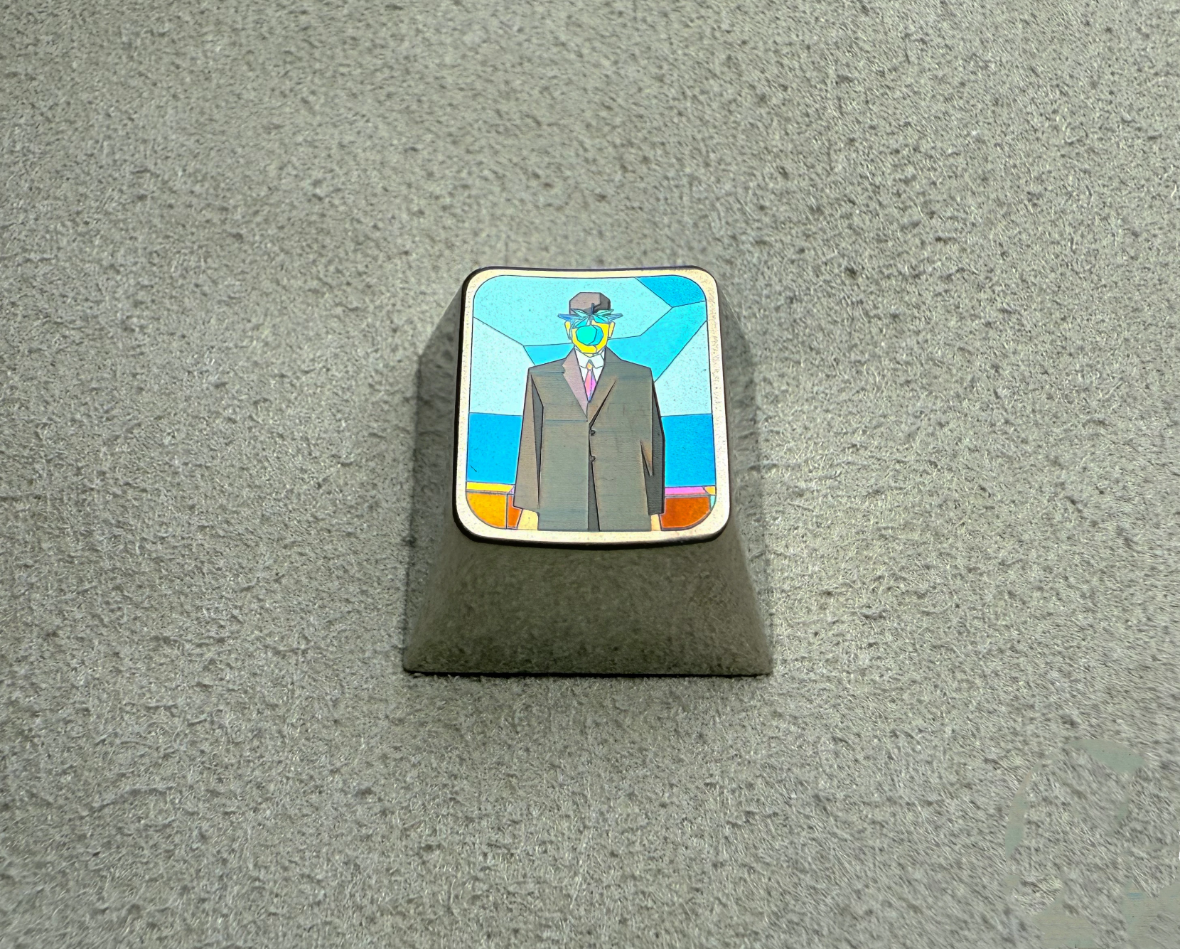 World famous painting series, 1U titanium alloy personalized keycaps, anime metal keycaps, keyboard decorative keycaps.