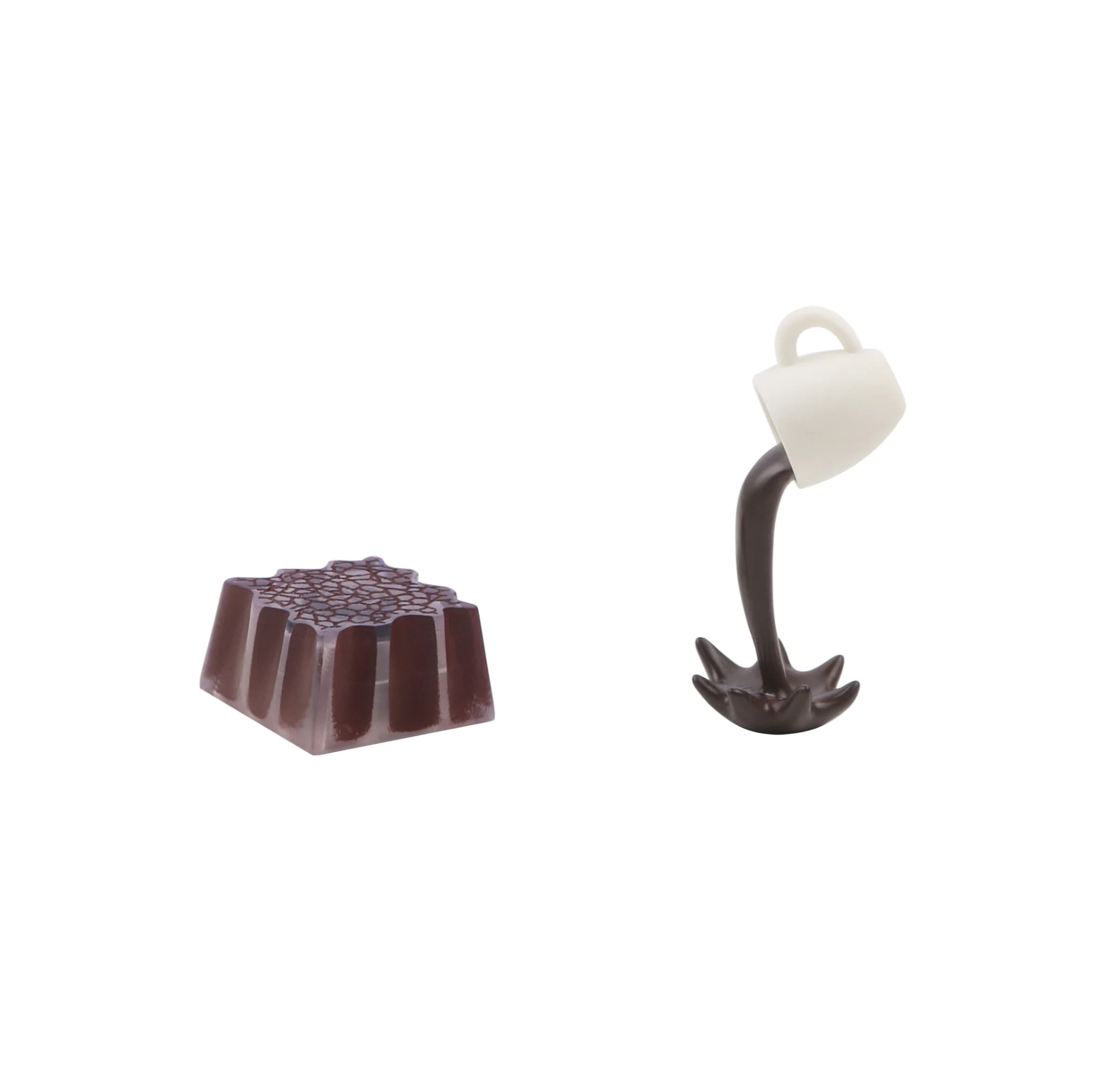 Flowing coffee personalized keycaps with transparent magnetic separation design and mechanical keycaps