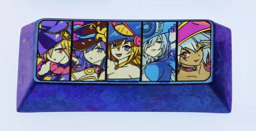 Yu-Gi-Oh! 2.25U+2U titanium alloy personalized keycaps, metal decorative keycaps, customized keycaps for mechanical keyboards
