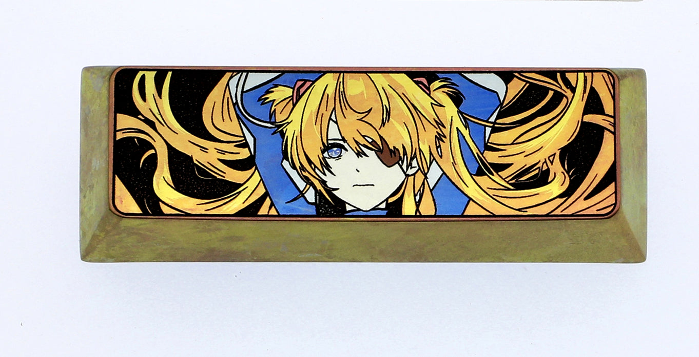 EVA, Asuka 2.75U titanium alloy personalized keycap, metal decorative art keycap