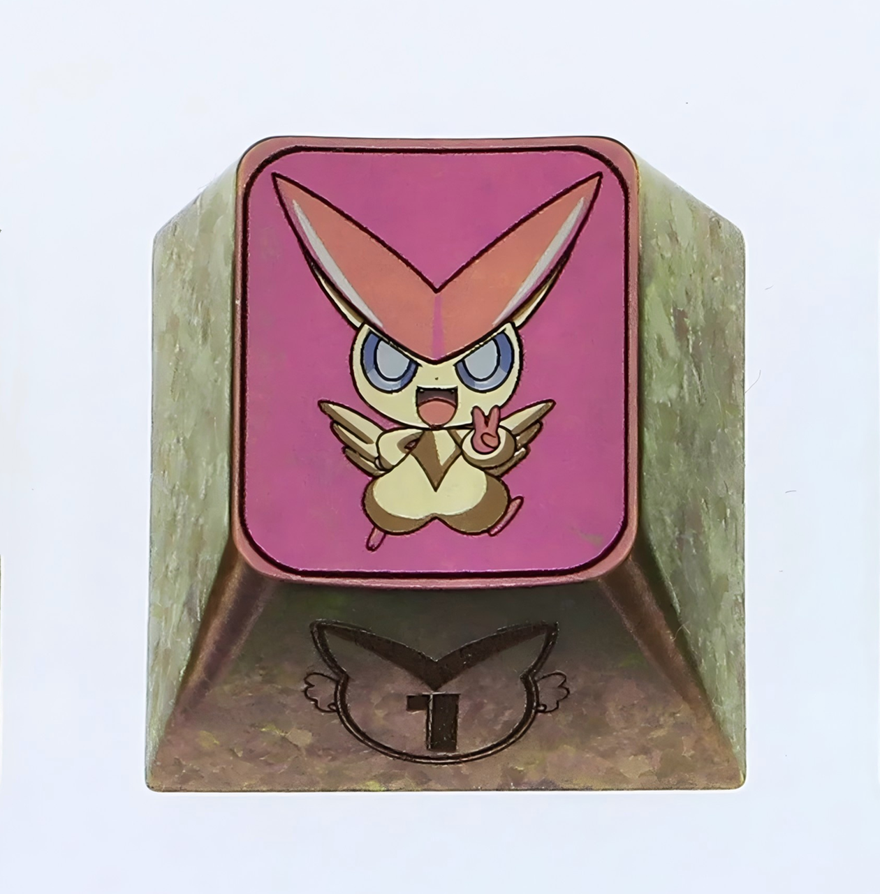 Pok é mon Titanium Alloy Carving Keycaps 1U Personalized Keycaps, Metal Decorative Keycaps, Anime Metal Art Keycaps