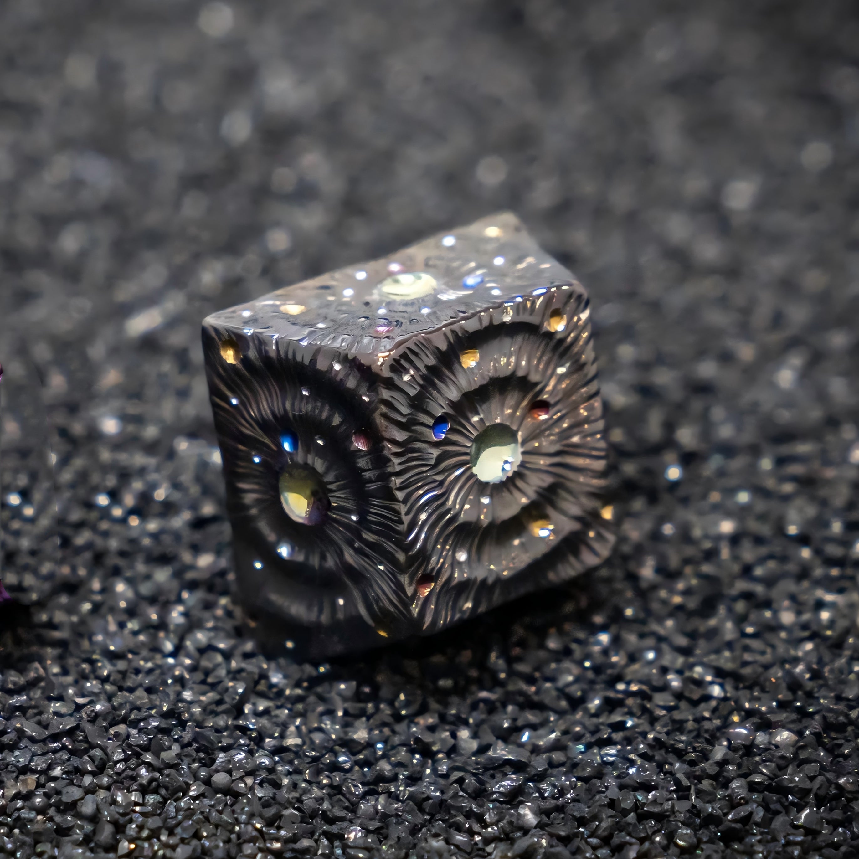 Starry lights, meteorite craters, starry sky, hand carved titanium alloy keycaps