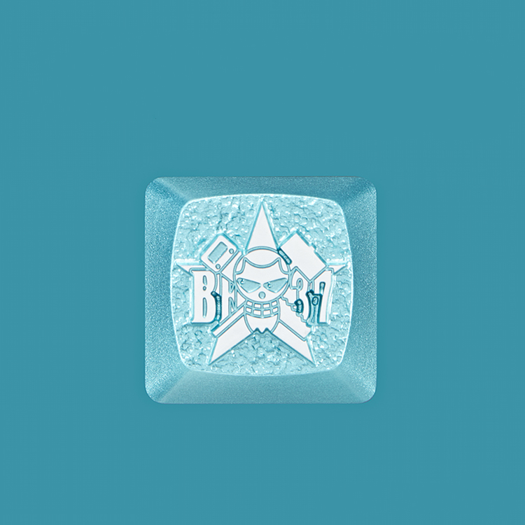 One Piece series keycaps, 1U aluminum alloy metal anode personalized keycaps, mechanical keyboard metal decorative keycaps