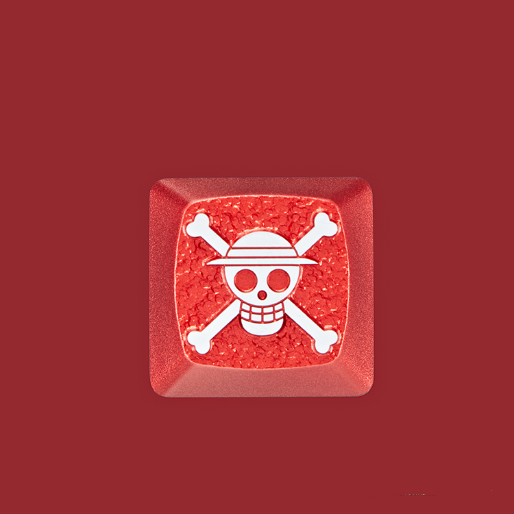 One Piece series keycaps, 1U aluminum alloy metal anode personalized keycaps, mechanical keyboard metal decorative keycaps