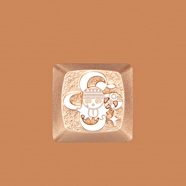 One Piece series keycaps, 1U aluminum alloy metal anode personalized keycaps, mechanical keyboard metal decorative keycaps