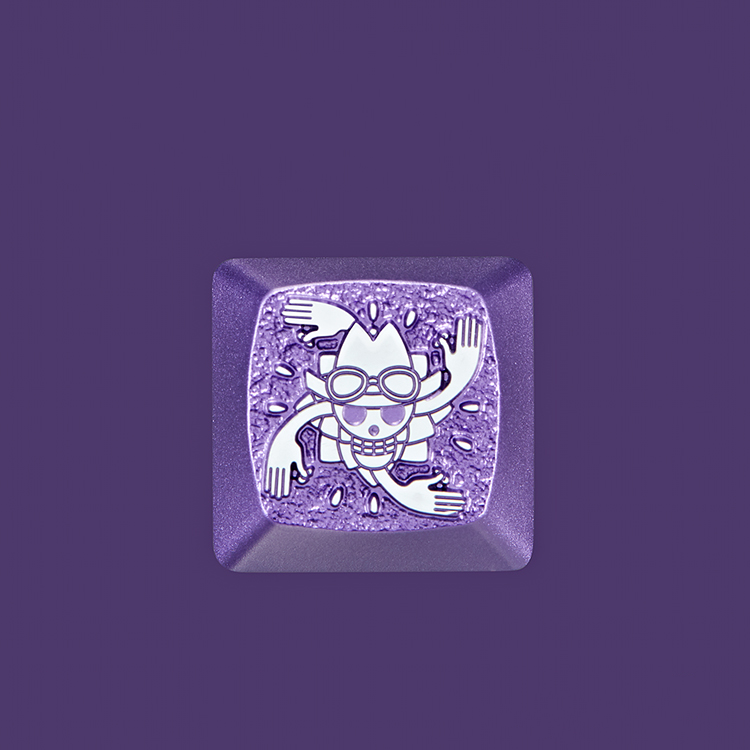 One Piece series keycaps, 1U aluminum alloy metal anode personalized keycaps, mechanical keyboard metal decorative keycaps