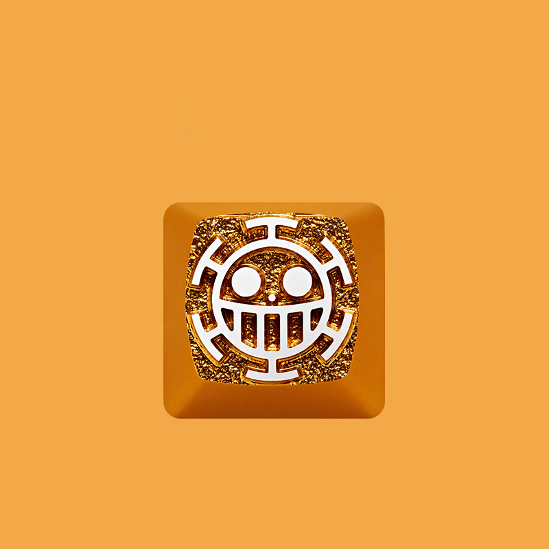 One Piece series keycaps, 1U aluminum alloy metal anode personalized keycaps, mechanical keyboard metal decorative keycaps