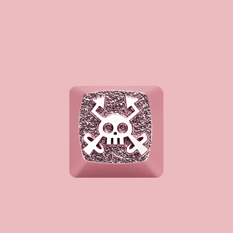 One Piece series keycaps, 1U aluminum alloy metal anode personalized keycaps, mechanical keyboard metal decorative keycaps