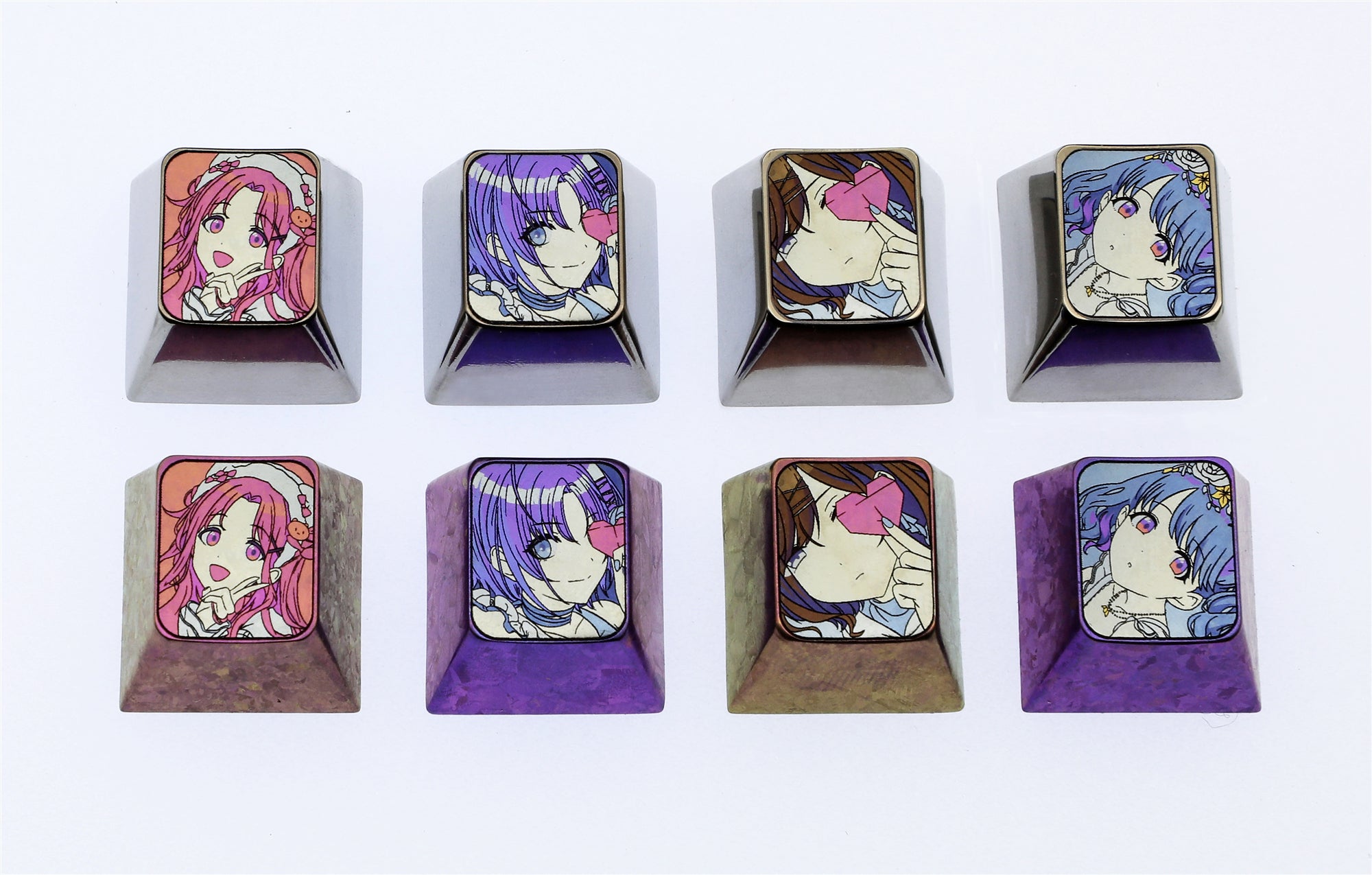 THE iDOLM@STER SHINY COLORS, 1U titanium alloy carved personalized keycaps, mechanical keyboard metal decorative keycaps