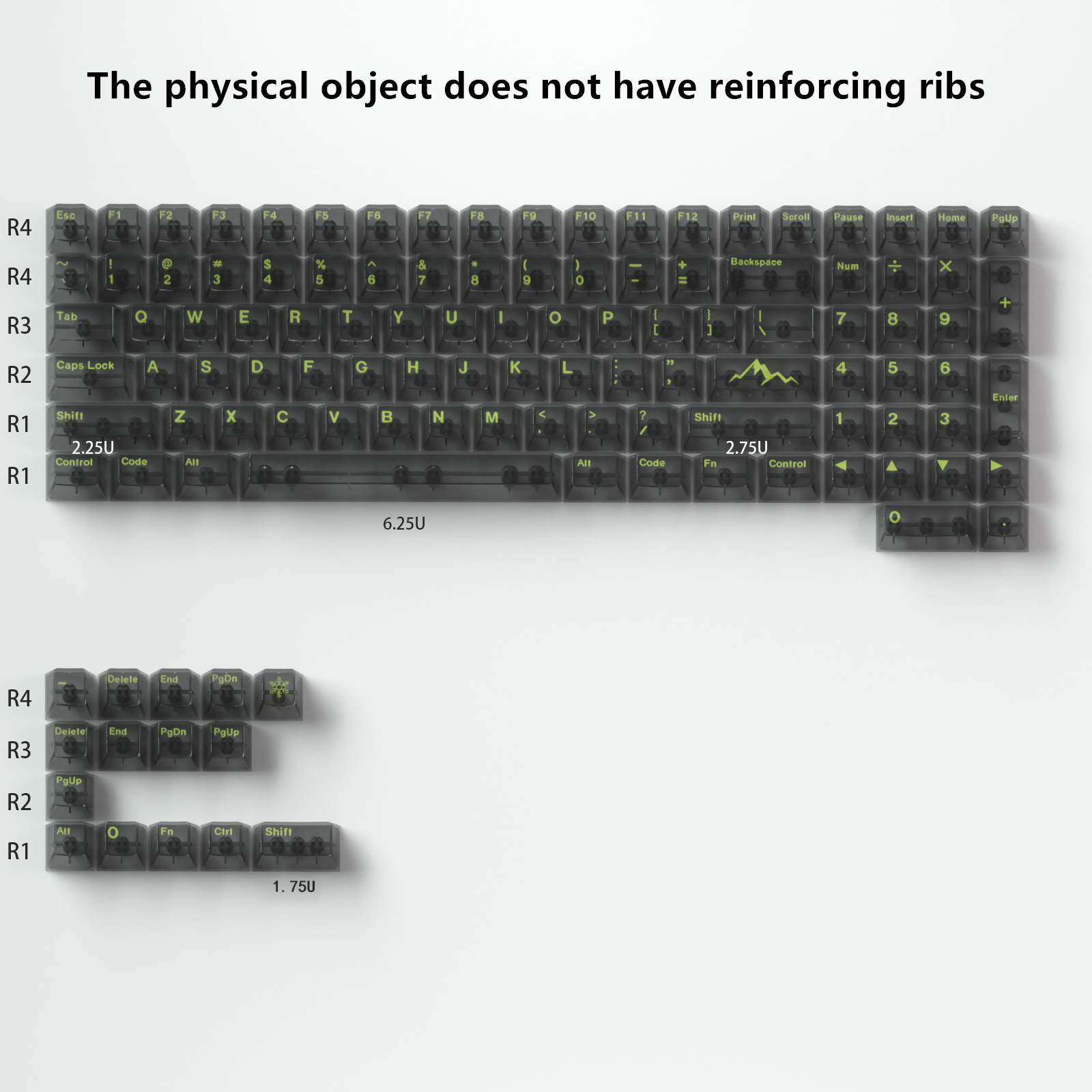 Key mechanical keyboard keycap PC material UV transfer printing original factory high color transparent set keycap
