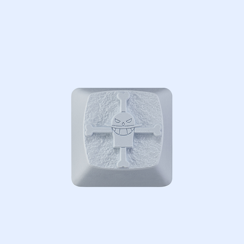 One Piece series keycaps, 1U aluminum alloy metal anode personalized keycaps, mechanical keyboard metal decorative keycaps