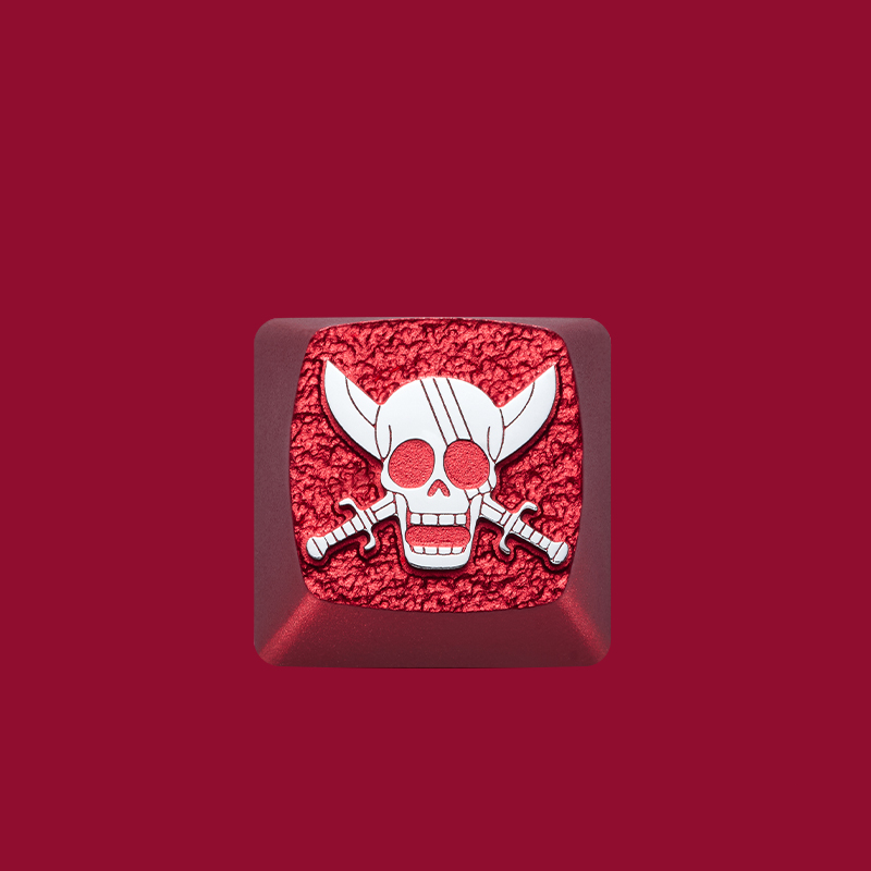 One Piece series keycaps, 1U aluminum alloy metal anode personalized keycaps, mechanical keyboard metal decorative keycaps
