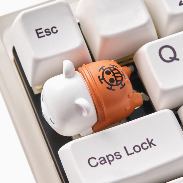 Cute Bepo! Aluminum alloy anodized metal+ABS personalized keycaps, keyboard decorative keycaps