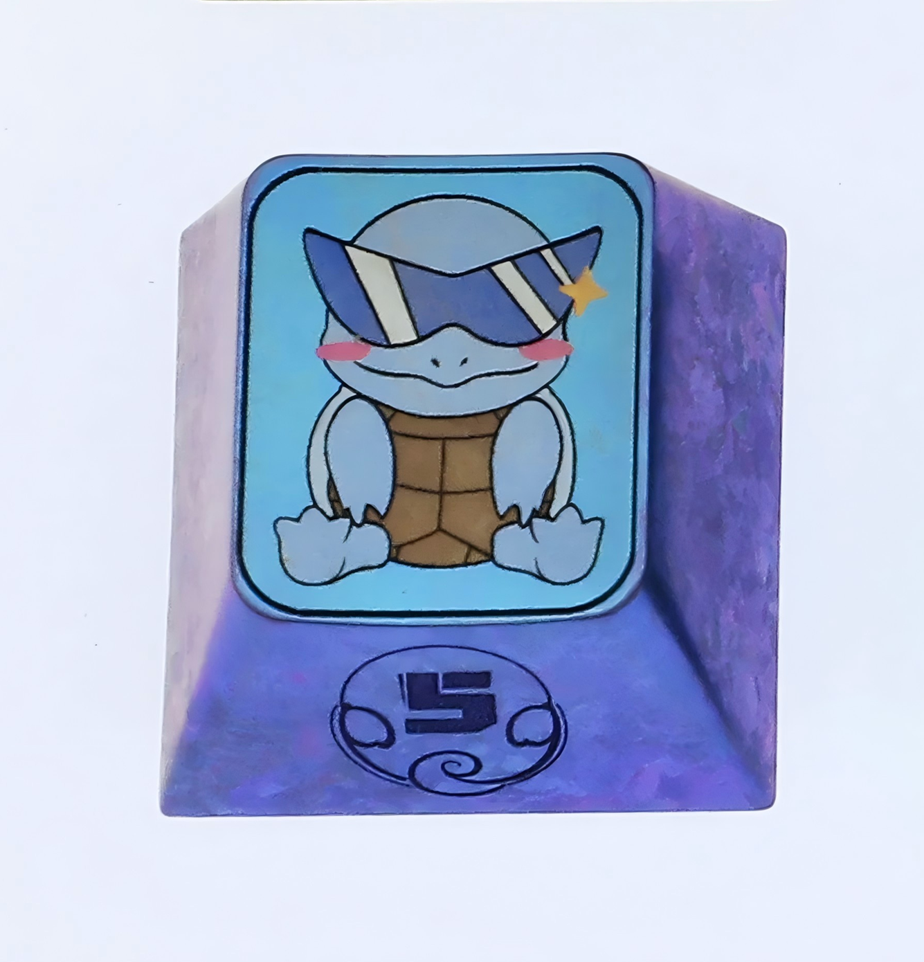 Pok é mon Titanium Alloy Carving Keycaps 1U Personalized Keycaps, Metal Decorative Keycaps, Anime Metal Art Keycaps