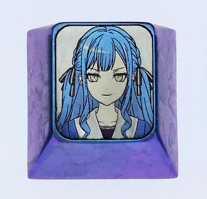 Ave Mujica 5 people, 1U titanium alloy carved keycaps, metal personalized keycaps, keyboard decorative art keycaps