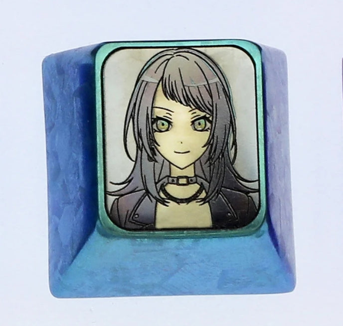 Ave Mujica 5 people, 1U titanium alloy carved keycaps, metal personalized keycaps, keyboard decorative art keycaps