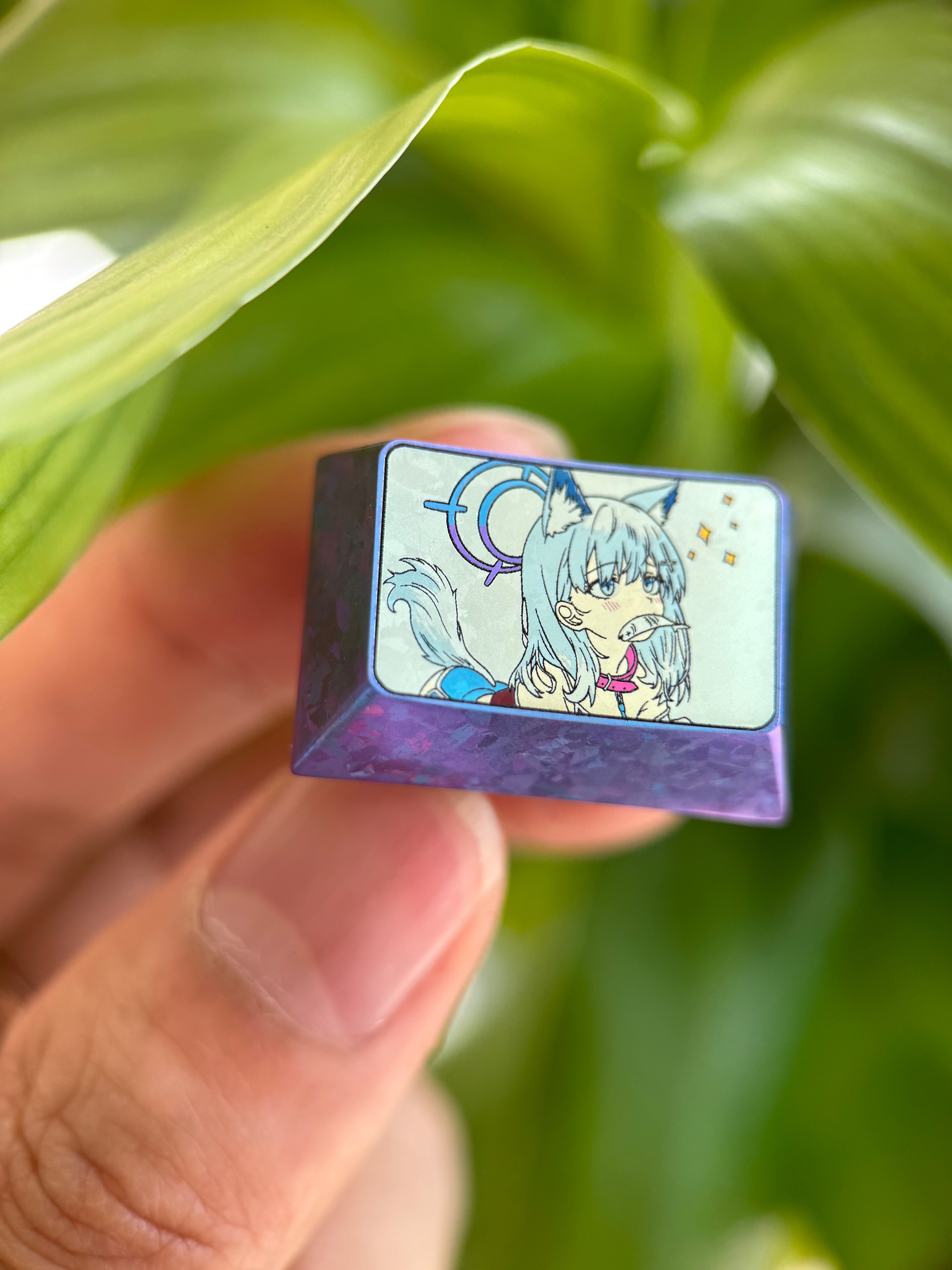 Baizi, 1.5U titanium alloy personalized keycaps, metal decorative keycaps, keyboard customized keycaps