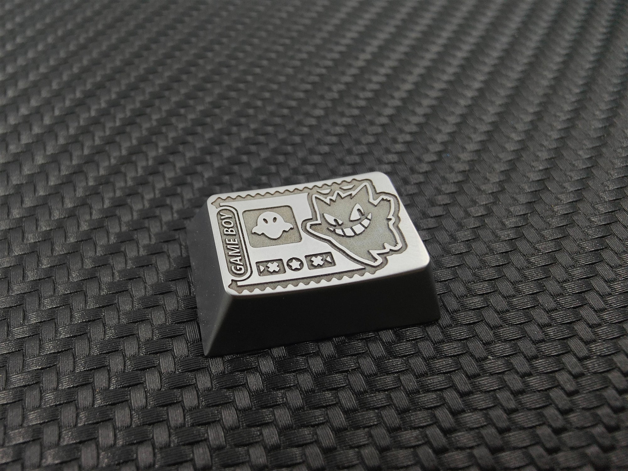 Pok é mon, Pikachu, Gengar, zinc alloy carved keycaps, mechanical keyboard metal decorative keycaps.