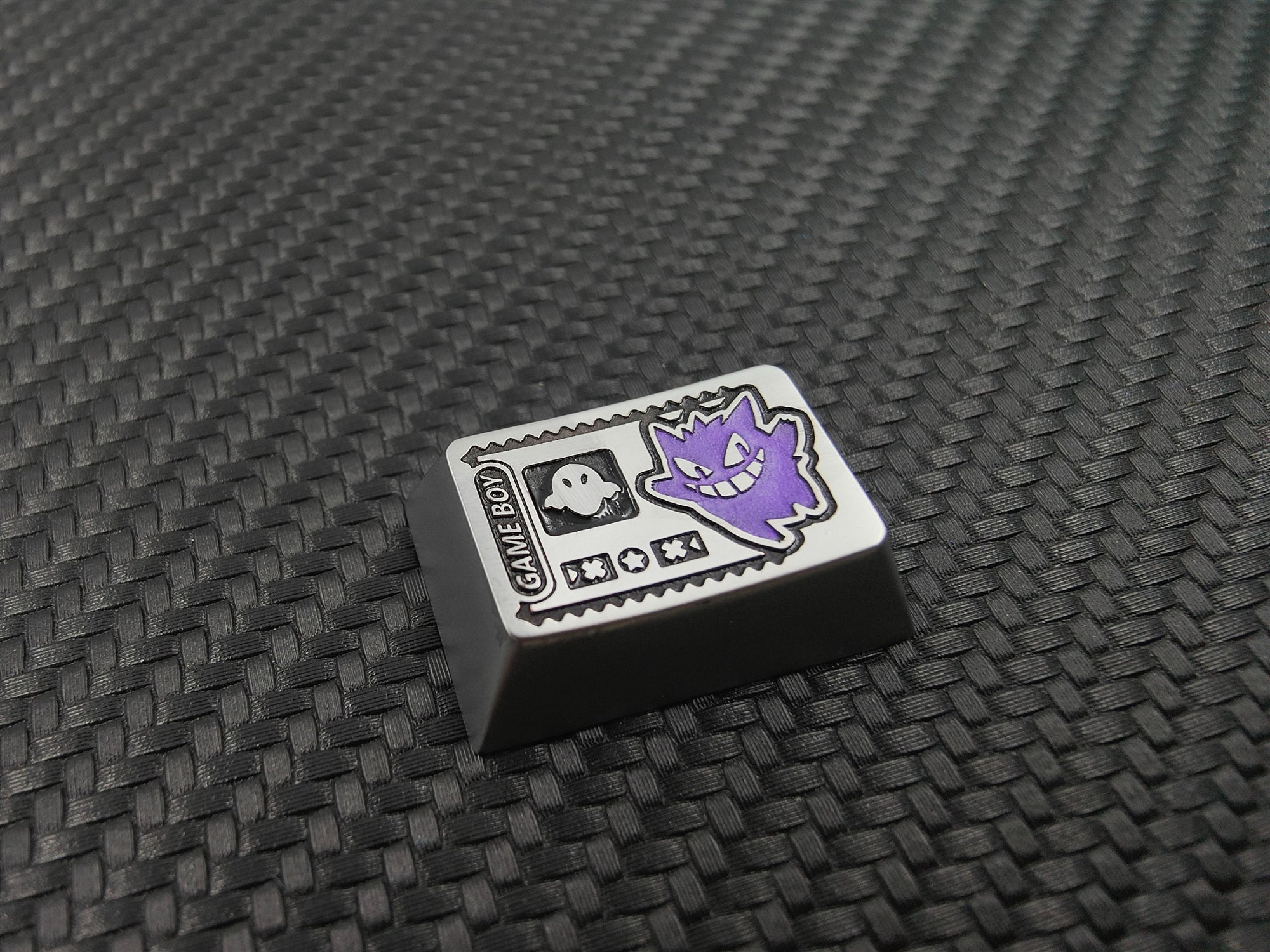 Pok é mon, Pikachu, Gengar, zinc alloy carved keycaps, mechanical keyboard metal decorative keycaps.