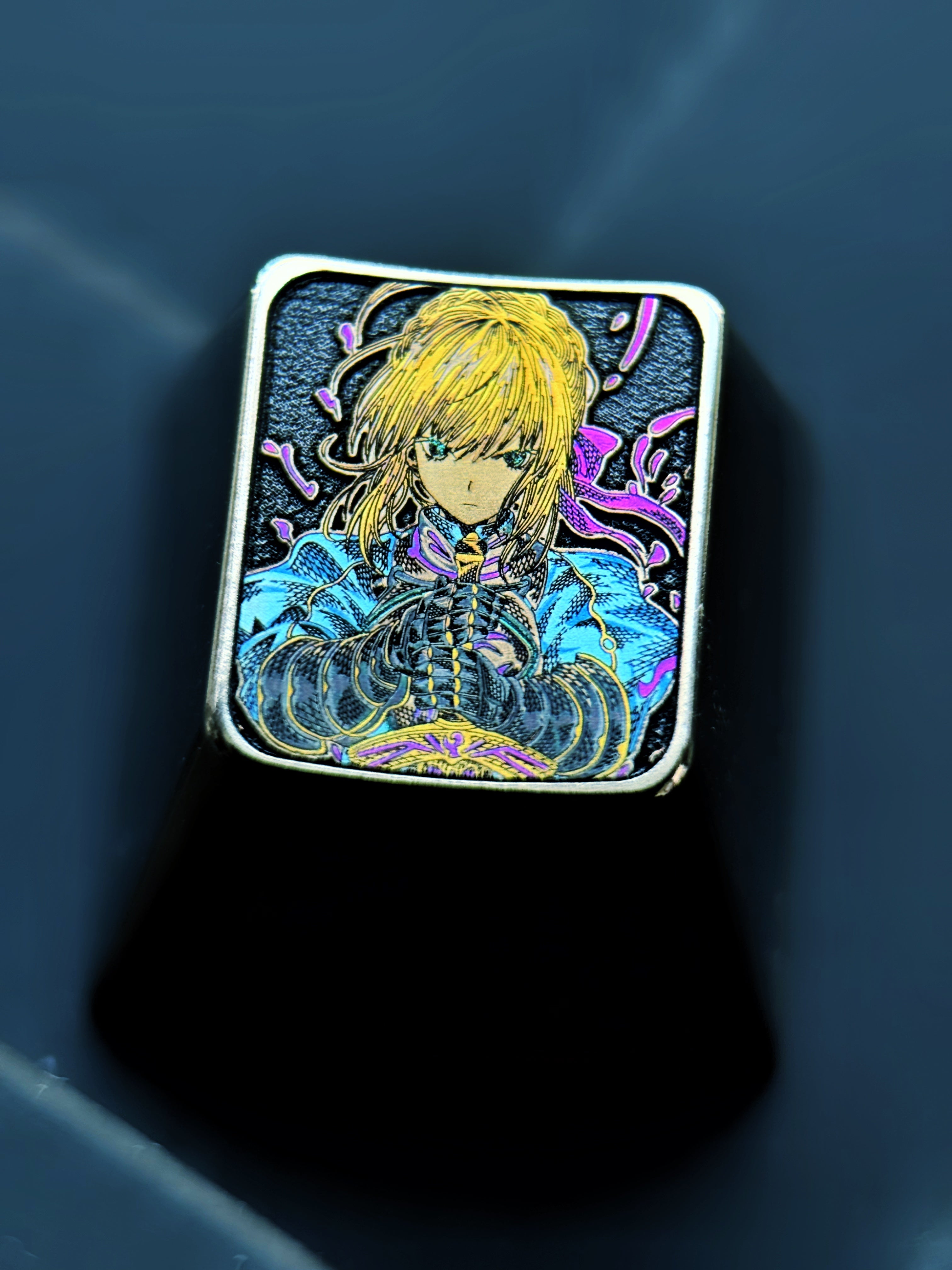 Fate,Altria Pendragon, Precision carved titanium alloy colored keycaps, mechanical keyboard decorative keycaps