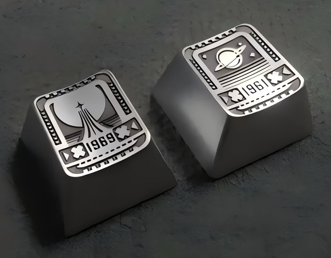 Zinc alloy, Lunar series metal keycaps, personalized keycaps, mechanical keyboard decorative keycaps