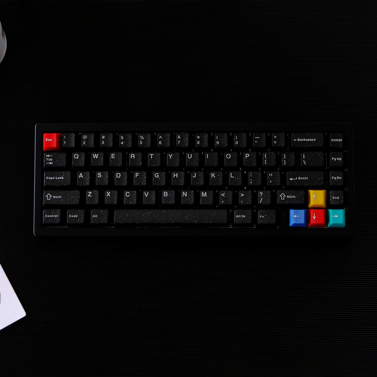 Neon neon glitter semi transparent magnetic axis mechanical keyboard keycap ABS two-color customized original factory