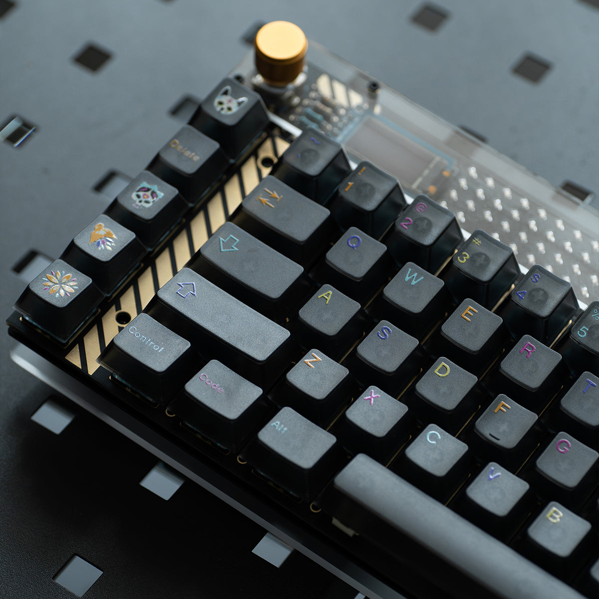 Underground World Fog Transparent Mechanical Keyboard Keycaps PC Material UV Printing Original Factory Height Keycaps