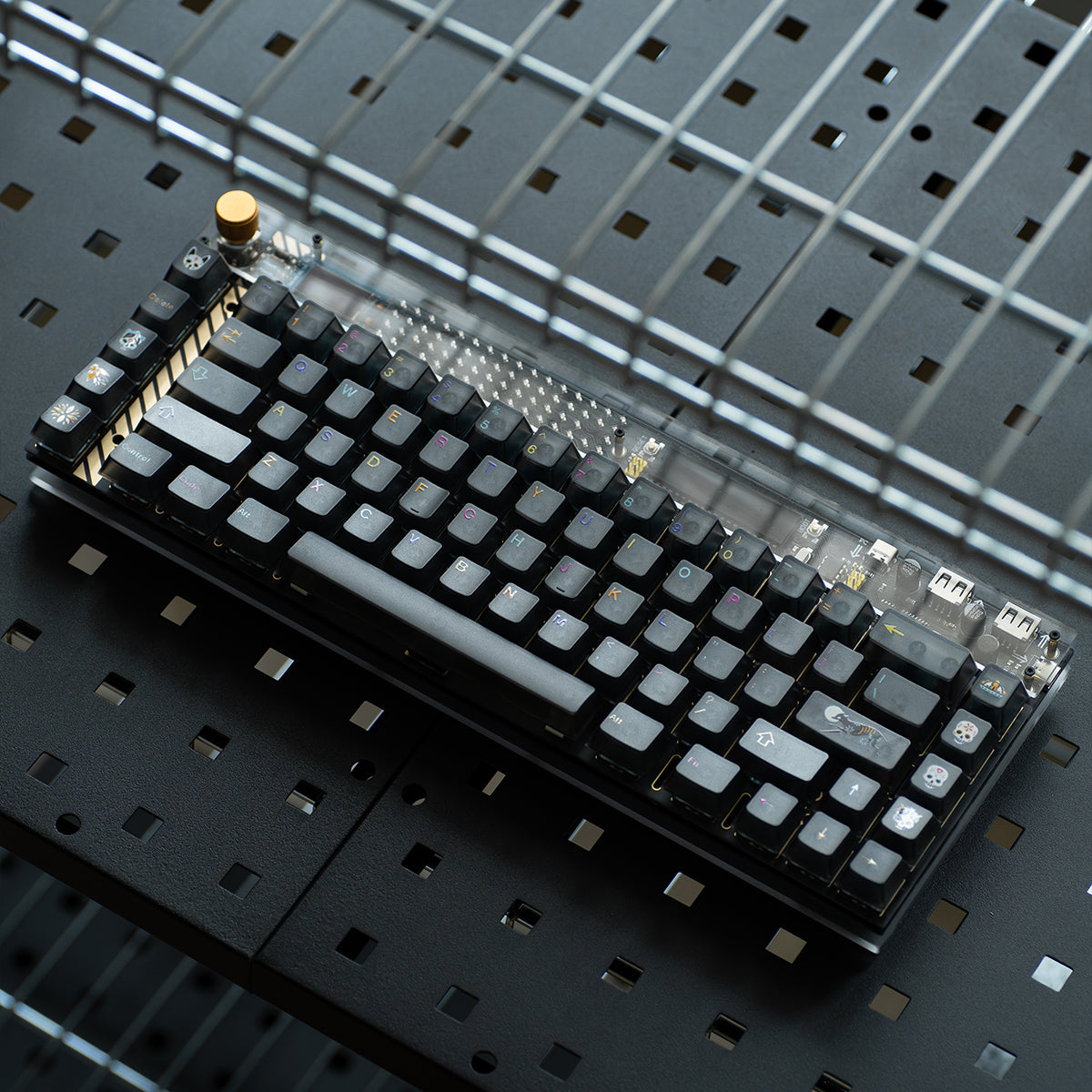 Underground World Fog Transparent Mechanical Keyboard Keycaps PC Material UV Printing Original Factory Height Keycaps