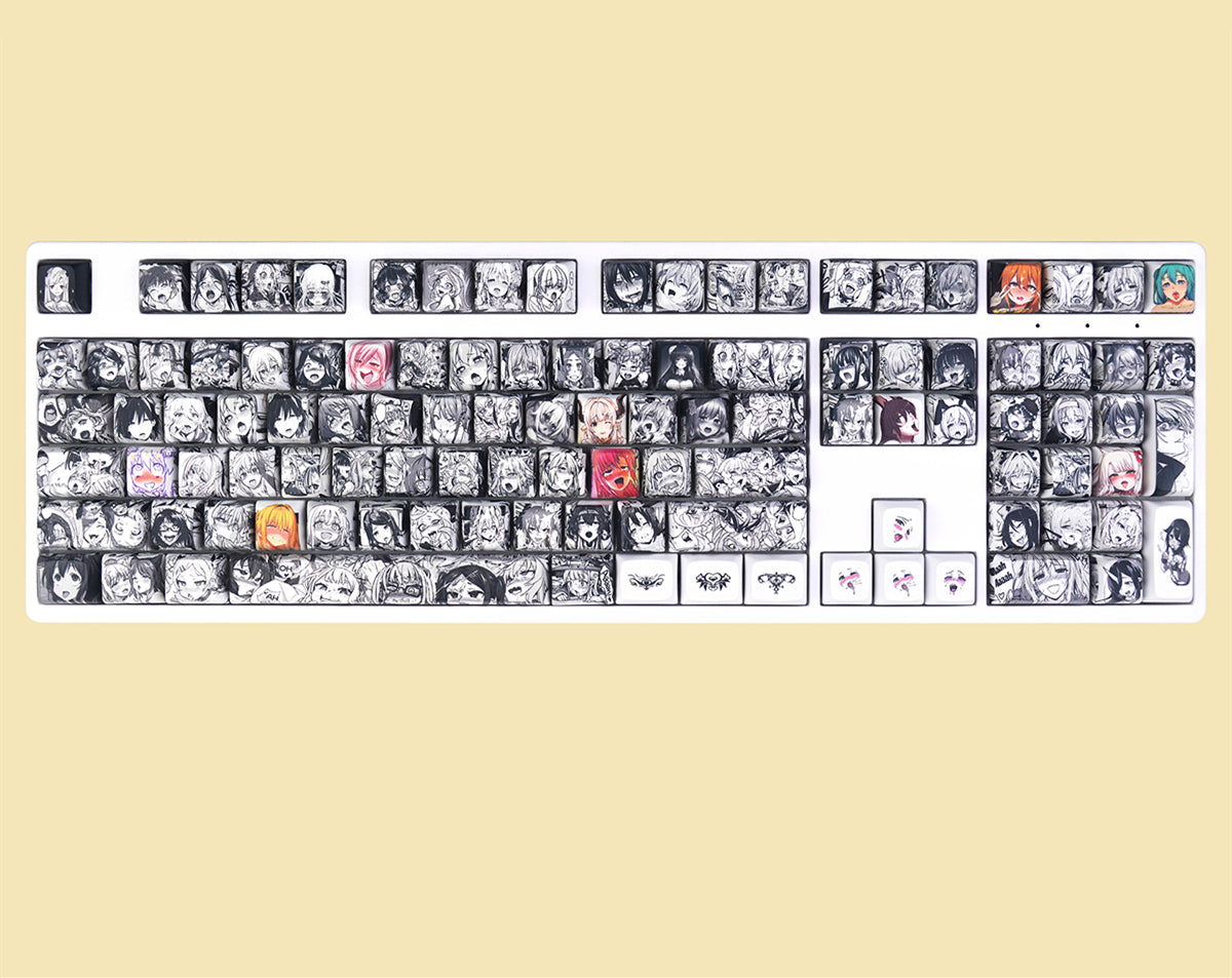 Nijigen anime female lead collection keycap set, sublimation pbt mechanical keyboard decoration keycap, anime keycap set