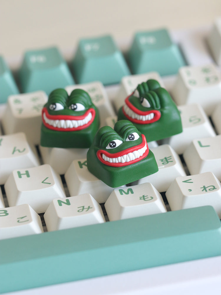 Personalized keycaps, sad frog, Pepe creative resin keycaps, cartoon cute keyboard keycaps