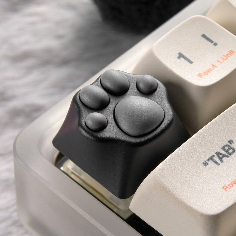 Resin cute cat paws, silicone meat pad personalized keycaps, mechanical keyboard decorative keycaps