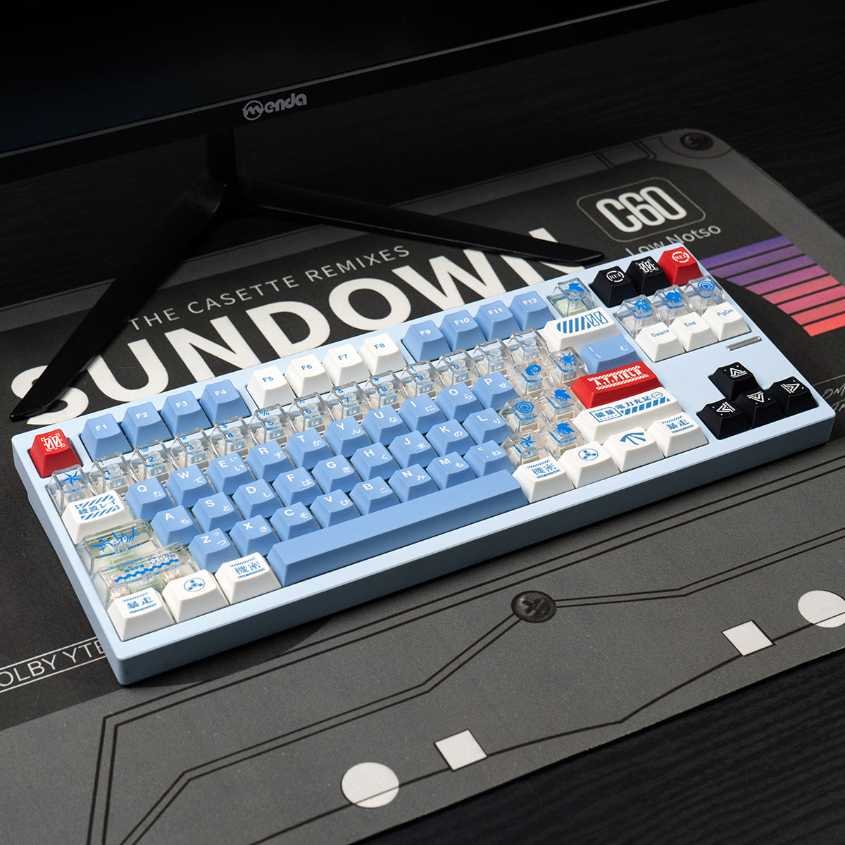 EVA mecha themed mechanical keyboard keycaps complete set PBT sublimation/PC transparent transfer printing factory height