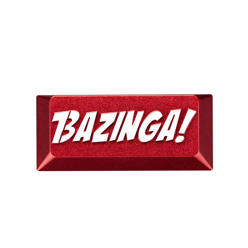 Big Bang Theory BAZINGA Enter Key, Metal Anode Personalized Keycaps, Decorative Transparent Metal Keycaps