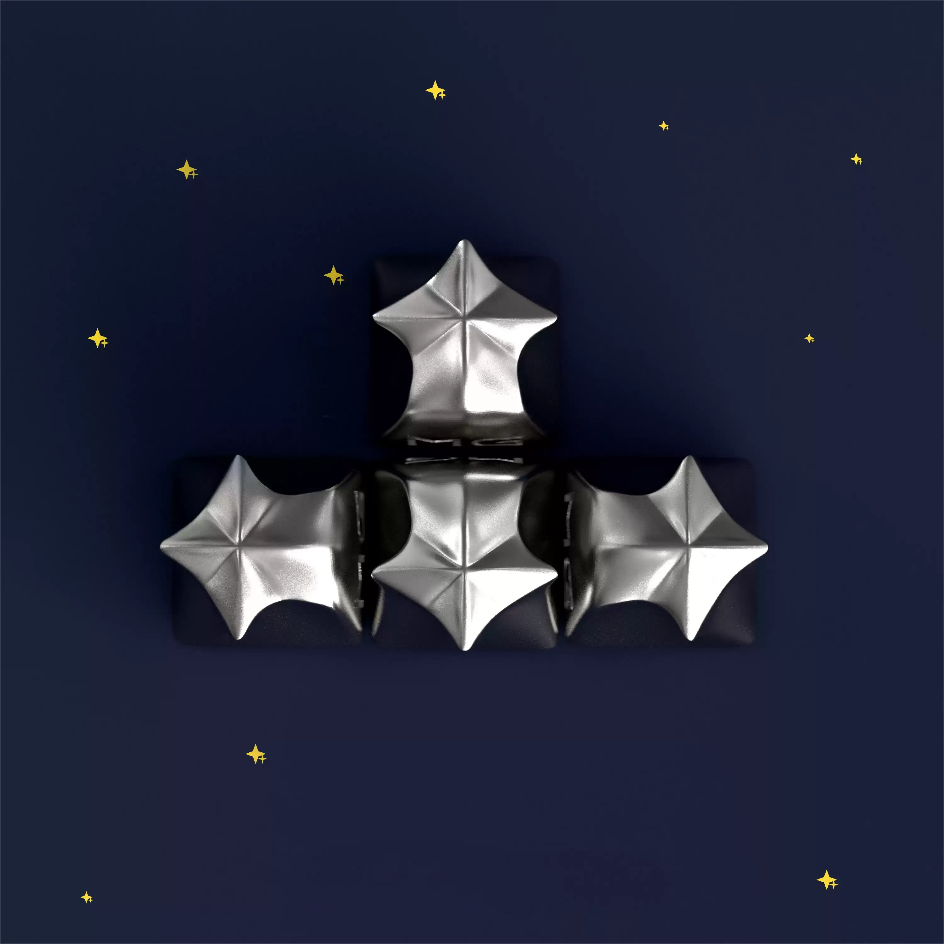 Star personalized keycaps, customized metal aluminum alloy keycaps, directional keys