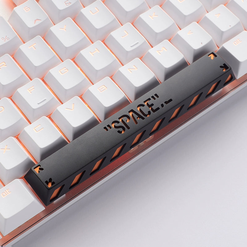 Space themed hollow two-layer space keycaps, decorative keycaps, metal personalized keycaps