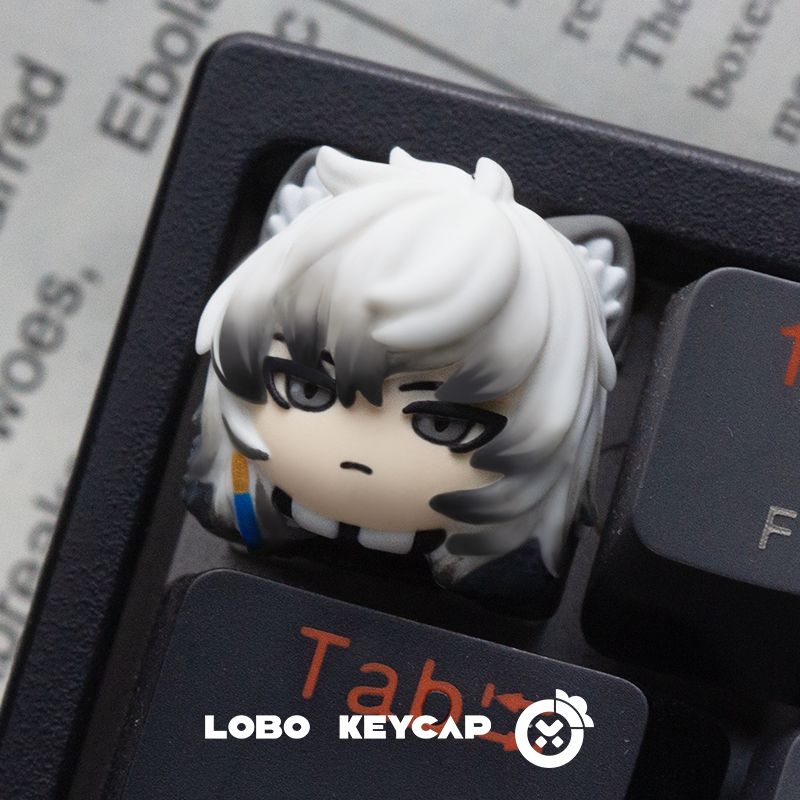 Arknights themed personalized keycaps, resin decorated keycaps, multi-color molded keycaps